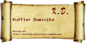 Kuffler Dominika névjegykártya